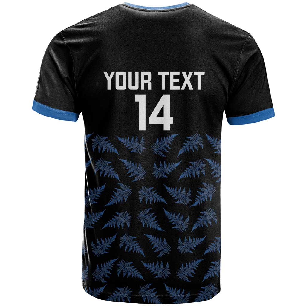 New Zealand Silver Fern Cricket Custom T Shirt Black Cap T20 Version LT14 - Polynesian Pride