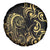 Gold And Black Aoteara Horse Racing Spare Tire Cover NZ Maori Pattern