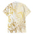 Gold And White Aoteara Horse Racing Family Matching Summer Maxi Dress and Hawaiian Shirt NZ Maori Pattern