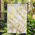 Gold And White Aoteara Horse Racing Garden Flag NZ Maori Pattern