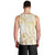 Gold And White Aoteara Horse Racing Men Tank Top NZ Maori Pattern