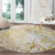 Gold And White Aoteara Horse Racing Round Carpet NZ Maori Pattern