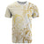 Gold And White Aoteara Horse Racing T Shirt NZ Maori Pattern