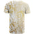 Gold And White Aoteara Horse Racing T Shirt NZ Maori Pattern