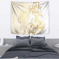 Gold And White Aotearoa Horse Racing Tapestry NZ Maori Pattern LT14 - Polynesian Pride