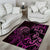 Pink Aoteara Horse Racing Area Rug NZ Maori Pattern