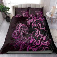 Pink Aotearoa Horse Racing Bedding Set NZ Maori Pattern LT14 - Polynesian Pride