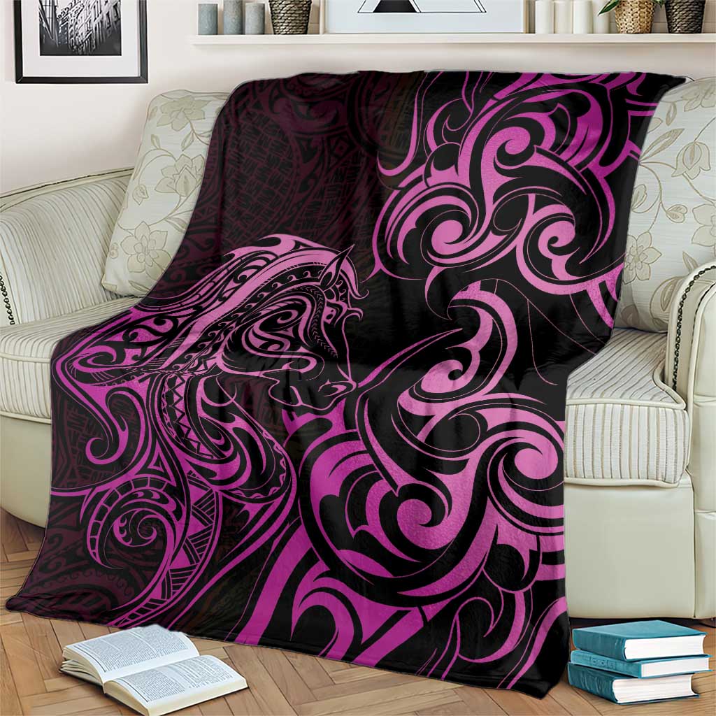Pink Aotearoa Horse Racing Blanket NZ Maori Pattern LT14 - Polynesian Pride