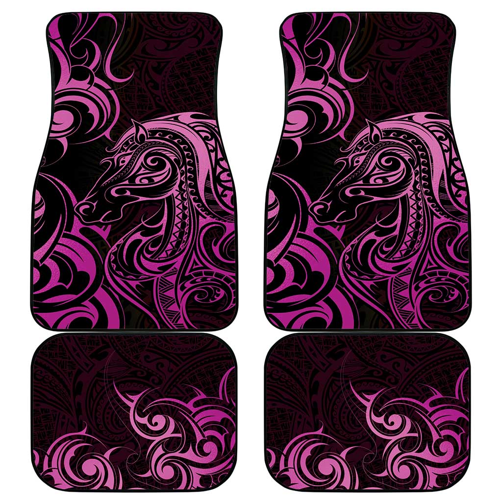 Pink Aotearoa Horse Racing Car Mats NZ Maori Pattern LT14 - Polynesian Pride