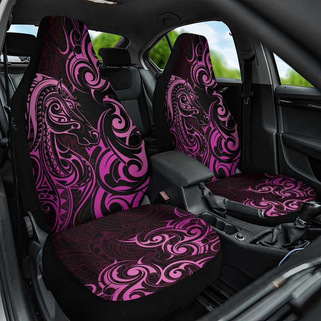Pink Aotearoa Horse Racing Car Seat Cover NZ Maori Pattern LT14 One Size Pink - Polynesian Pride