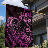 Pink Aotearoa Horse Racing Garden Flag NZ Maori Pattern LT14 - Polynesian Pride