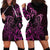 Pink Aoteara Horse Racing Hoodie Dress NZ Maori Pattern