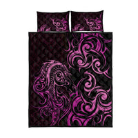 Pink Aotearoa Horse Racing Quilt Bed Set NZ Maori Pattern LT14 - Polynesian Pride
