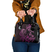 Pink Aotearoa Horse Racing Shoulder Handbag NZ Maori Pattern LT14 One Size Pink - Polynesian Pride