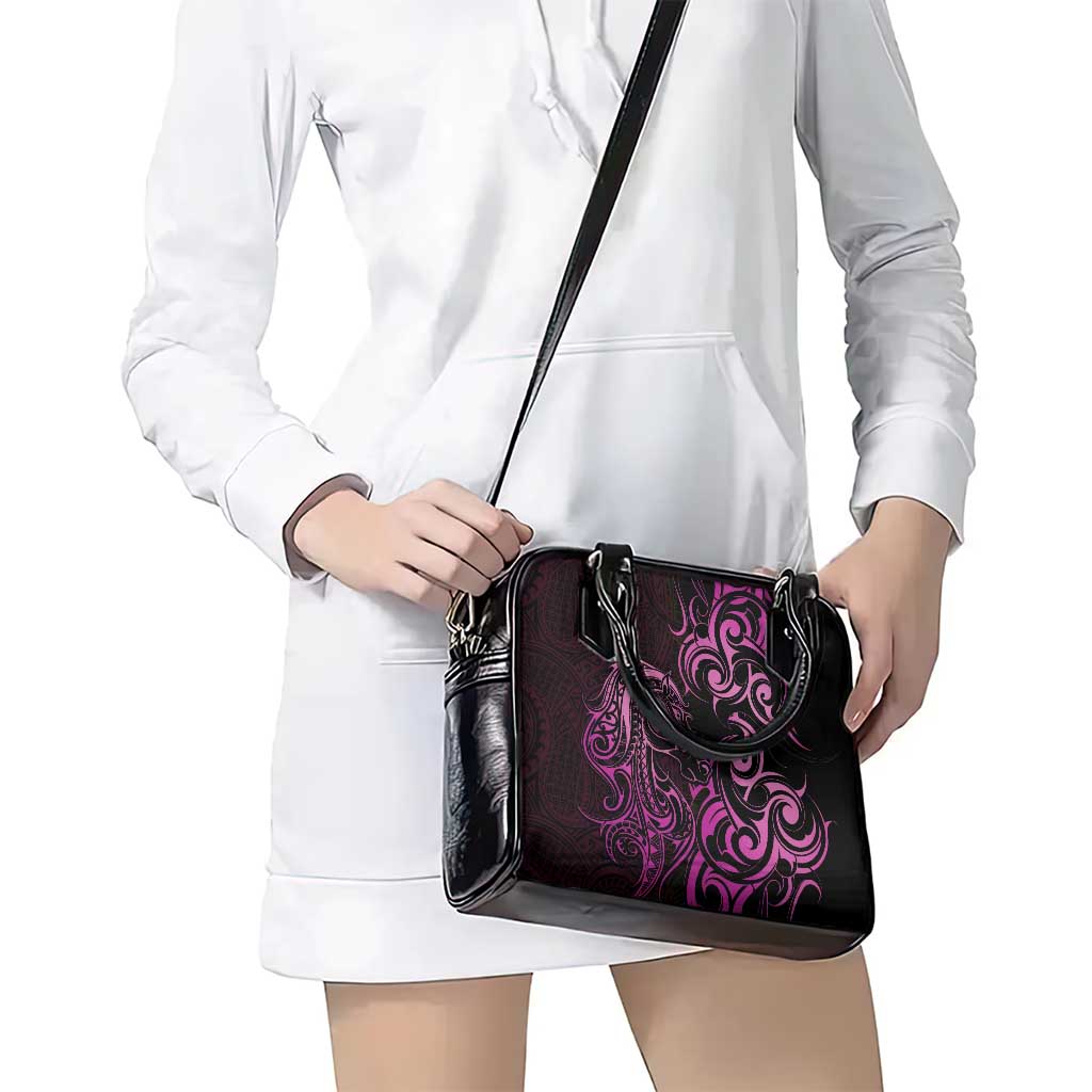 Pink Aotearoa Horse Racing Shoulder Handbag NZ Maori Pattern LT14 - Polynesian Pride