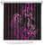 Pink Aoteara Horse Racing Shower Curtain NZ Maori Pattern