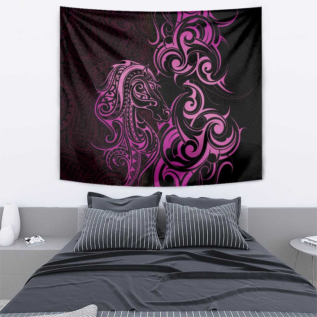 Pink Aotearoa Horse Racing Tapestry NZ Maori Pattern LT14 - Polynesian Pride