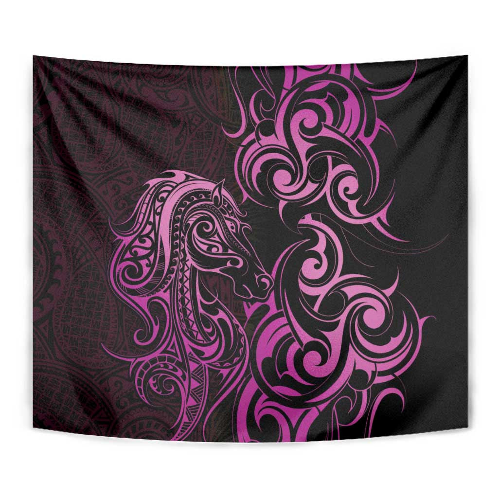 Pink Aotearoa Horse Racing Tapestry NZ Maori Pattern LT14 - Polynesian Pride