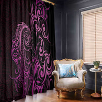 Pink Aotearoa Horse Racing Window Curtain NZ Maori Pattern LT14 - Polynesian Pride