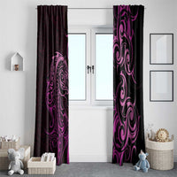 Pink Aotearoa Horse Racing Window Curtain NZ Maori Pattern LT14 - Polynesian Pride