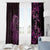 Pink Aoteara Horse Racing Window Curtain NZ Maori Pattern