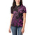 Pink Aoteara Horse Racing Women Polo Shirt NZ Maori Pattern