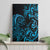 Blue Aoteara Horse Racing Canvas Wall Art NZ Maori Pattern