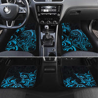Blue Aotearoa Horse Racing Car Mats NZ Maori Pattern LT14 Set 4pcs Blue - Polynesian Pride