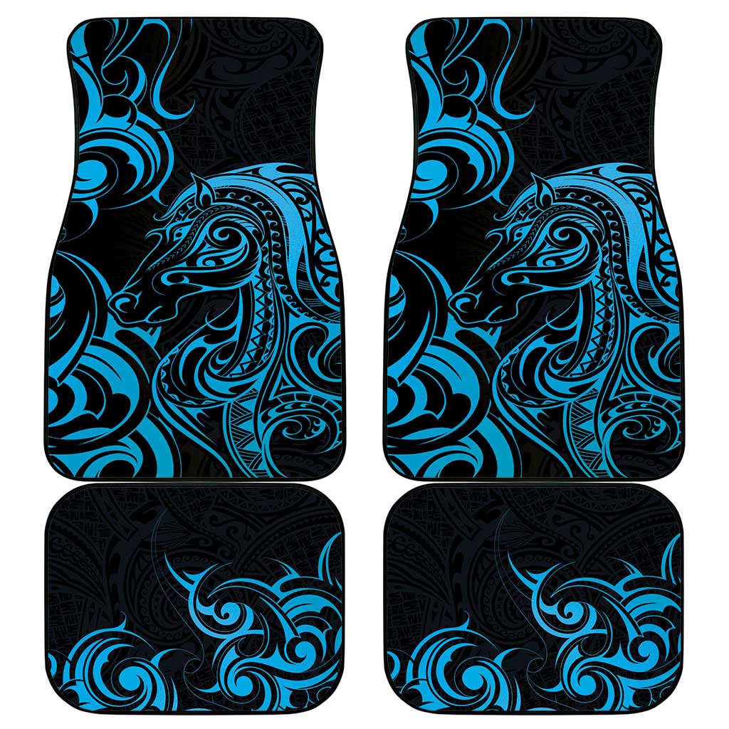 Blue Aotearoa Horse Racing Car Mats NZ Maori Pattern LT14 - Polynesian Pride