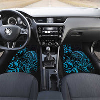 Blue Aotearoa Horse Racing Car Mats NZ Maori Pattern LT14 Set 2pcs - Front Blue - Polynesian Pride