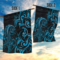 Blue Aotearoa Horse Racing Garden Flag NZ Maori Pattern LT14 - Polynesian Pride