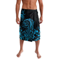 Blue Aotearoa Horse Racing Lavalava NZ Maori Pattern LT14 Blue - Polynesian Pride