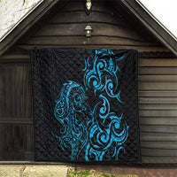 Blue Aotearoa Horse Racing Quilt NZ Maori Pattern LT14 - Polynesian Pride