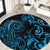 Blue Aoteara Horse Racing Round Carpet NZ Maori Pattern