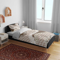 Brown Hawaii Tiare and Shell Lei Bedding Set Hawaiian Palaka Luxury Vibes LT14 - Polynesian Pride