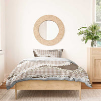 Brown Hawaii Tiare and Shell Lei Bedding Set Hawaiian Palaka Luxury Vibes LT14 - Polynesian Pride