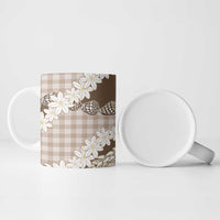 Brown Hawaii Tiare and Shell Lei Ceramic Mug Hawaiian Palaka Luxury Vibes LT14 - Polynesian Pride