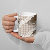Brown Hawaii Tiare and Shell Lei Ceramic Mug Hawaiian Palaka Luxury Vibes LT14 - Polynesian Pride
