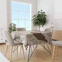 Brown Hawaii Tiare and Shell Lei Tablecloth Hawaiian Palaka Luxury Vibes LT14 - Polynesian Pride