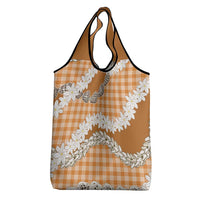 Orange Hawaii Tiare and Shell Lei Grocery Bag Hawaiian Palaka Luxury Vibes LT14 - Polynesian Pride