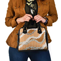 Orange Hawaii Tiare and Shell Lei Shoulder Handbag Hawaiian Palaka Luxury Vibes LT14 - Polynesian Pride