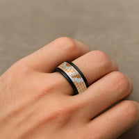 Orange Hawaii Tiare and Shell Lei Spinner Ring Hawaiian Palaka Luxury Vibes LT14 - Polynesian Pride