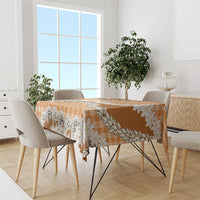 Orange Hawaii Tiare and Shell Lei Tablecloth Hawaiian Palaka Luxury Vibes LT14 - Polynesian Pride
