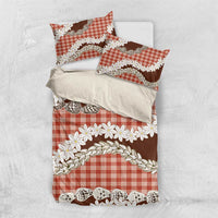 Red Hawaii Tiare and Shell Lei Bedding Set Hawaiian Palaka Luxury Vibes LT14 US Twin 172cm x 218cm Red - Polynesian Pride