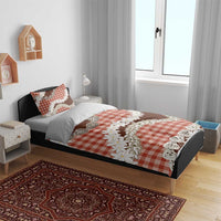Red Hawaii Tiare and Shell Lei Bedding Set Hawaiian Palaka Luxury Vibes LT14 - Polynesian Pride