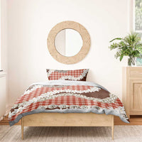 Red Hawaii Tiare and Shell Lei Bedding Set Hawaiian Palaka Luxury Vibes LT14 - Polynesian Pride