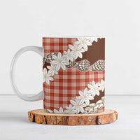 Red Hawaii Tiare and Shell Lei Ceramic Mug Hawaiian Palaka Luxury Vibes LT14 Red - Polynesian Pride