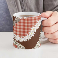 Red Hawaii Tiare and Shell Lei Ceramic Mug Hawaiian Palaka Luxury Vibes LT14 - Polynesian Pride