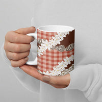 Red Hawaii Tiare and Shell Lei Ceramic Mug Hawaiian Palaka Luxury Vibes LT14 - Polynesian Pride
