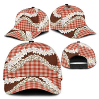 Red Hawaii Tiare and Shell Lei Classic Cap Hawaiian Palaka Luxury Vibes LT14 - Polynesian Pride